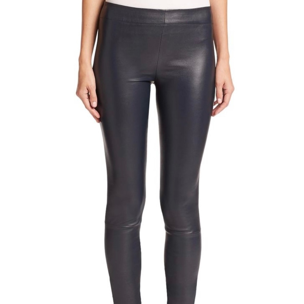 The Row Motto Leather Legging, excellent condition, worn 1-2x. Navy